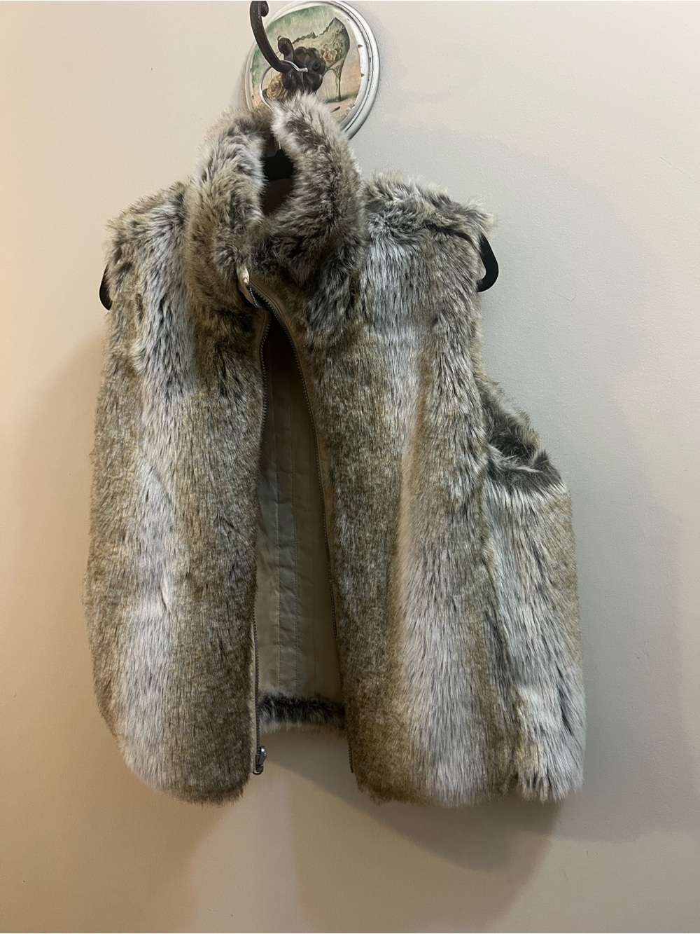 Weatherproof Garment Company REVERSIBLE Faux Fur Vest Tan Brown Size XL Full Zip